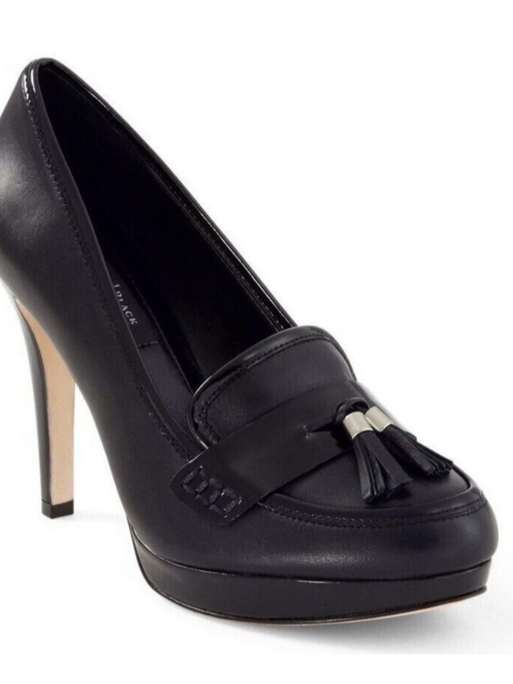 White House Black Market Black Tassel Platform Pump